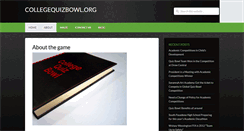 Desktop Screenshot of collegequizbowl.org